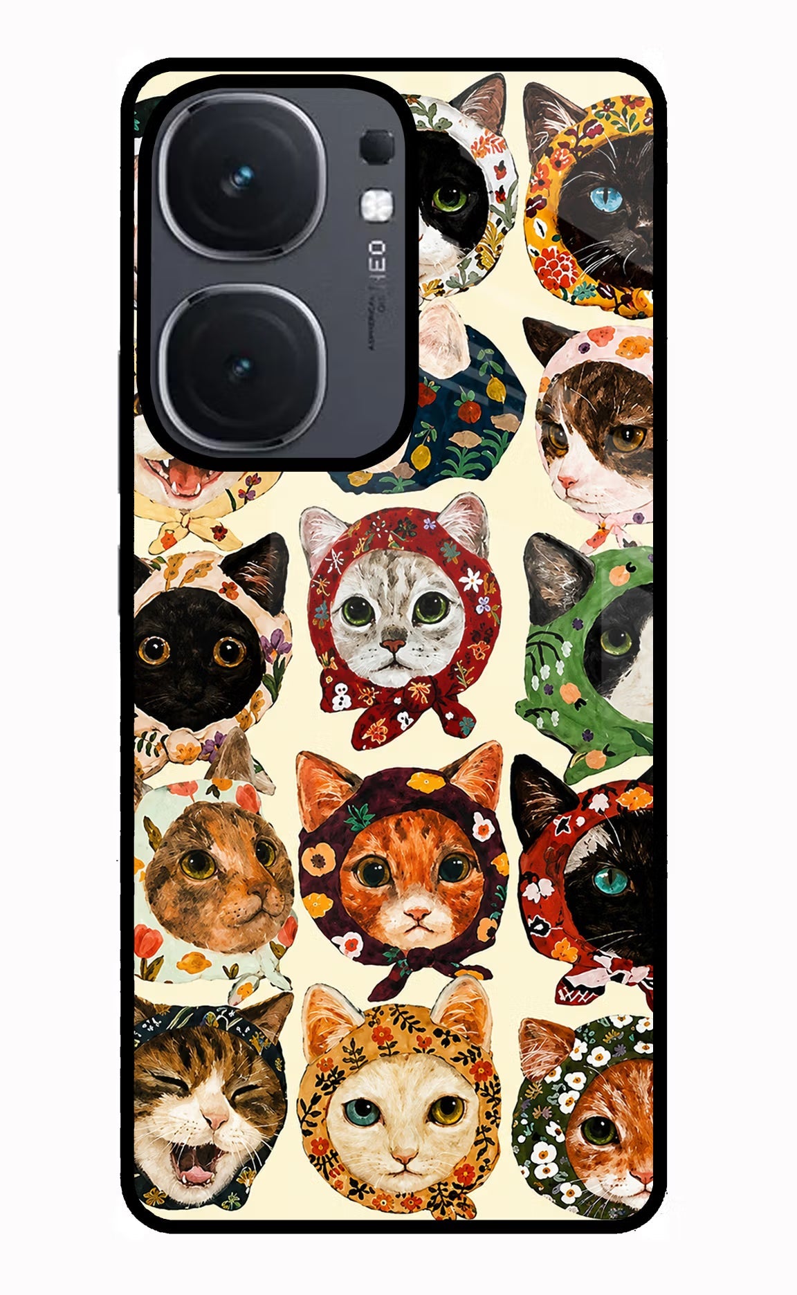 Cool Cat iQOO Neo 9 Back Cover Glass Case - Hello Swanky