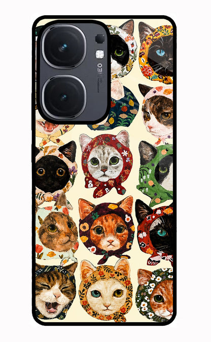 Cool Cat iQOO Neo 9 Back Cover Glass Case - Hello Swanky