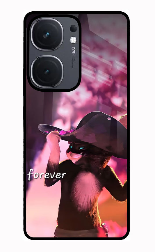 Forever Cat iQOO Neo 9 Back Cover Glass Case - Hello Swanky