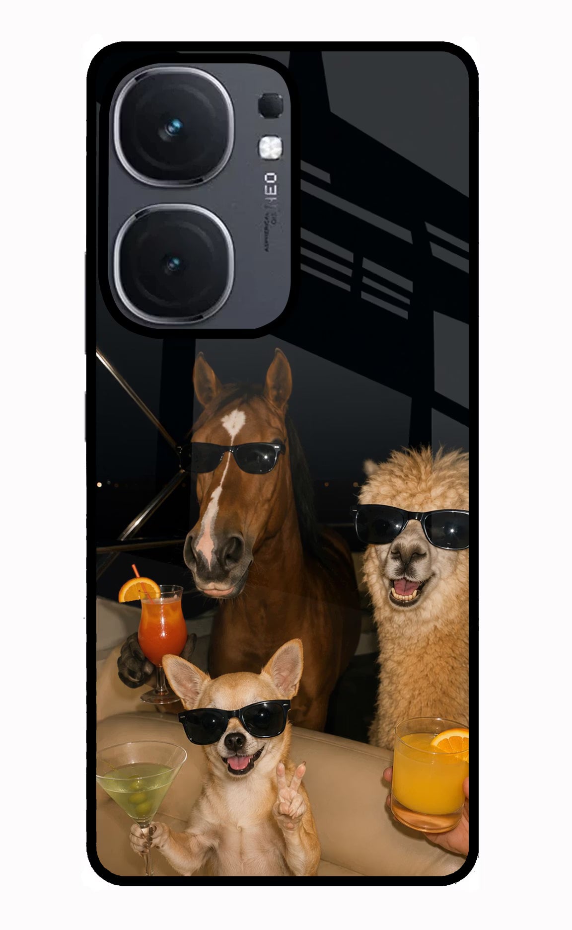 Party Squad iQOO Neo 9 Back Cover Glass Case - Hello Swanky