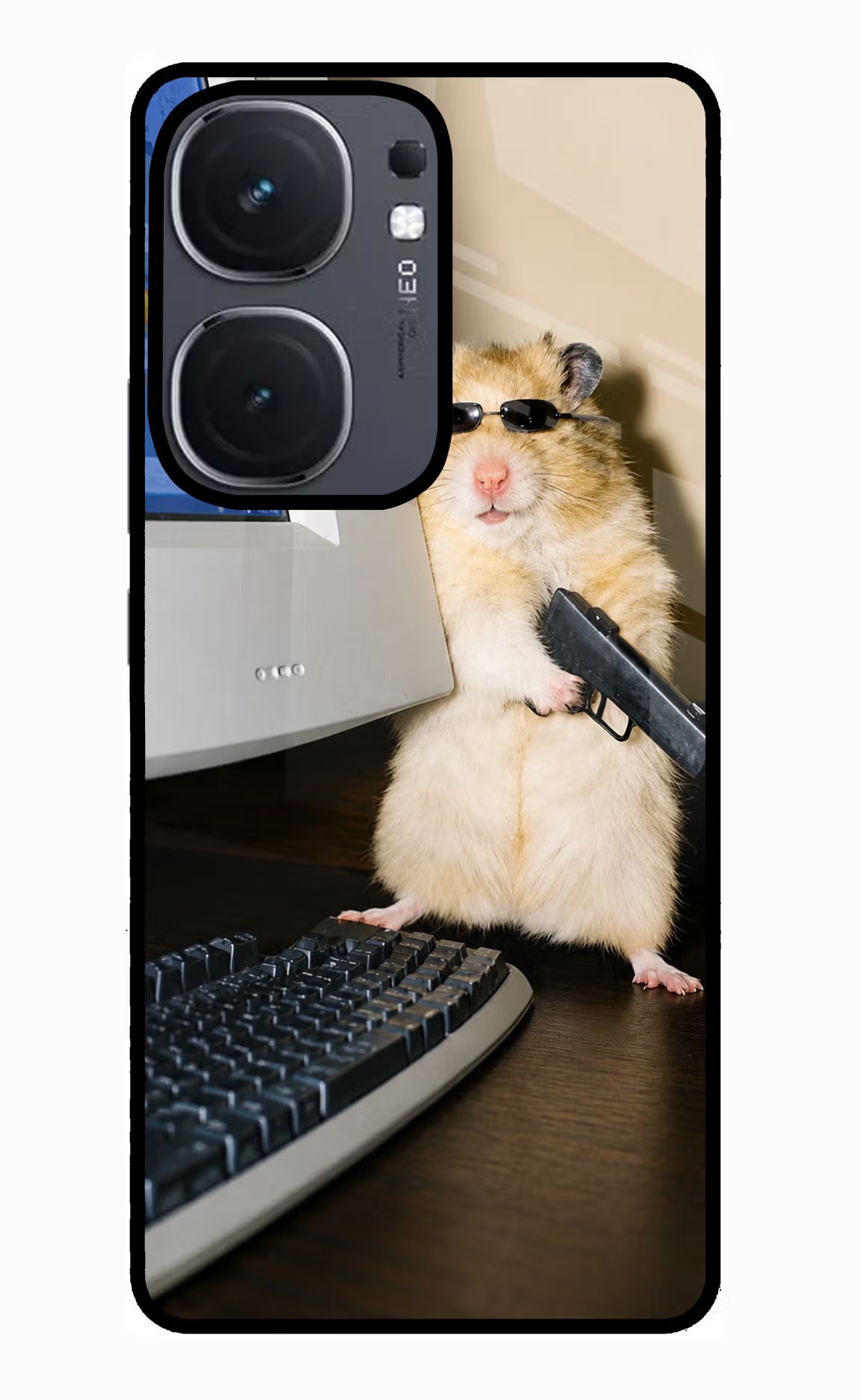 Hacker Hamster iQOO Neo 9 Back Cover Glass Case - Hello Swanky