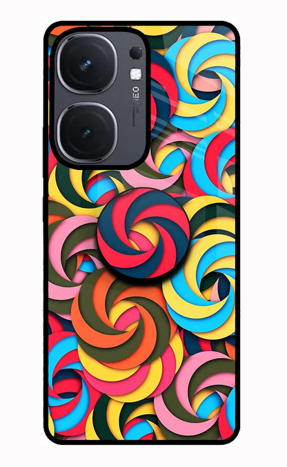 Spiral Pattern iQOO Neo 9 Back Cover Glass Case - Hello Swanky
