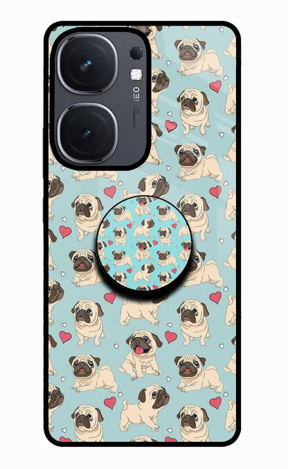Pug Dog iQOO Neo 9 Back Cover Glass Case - Hello Swanky