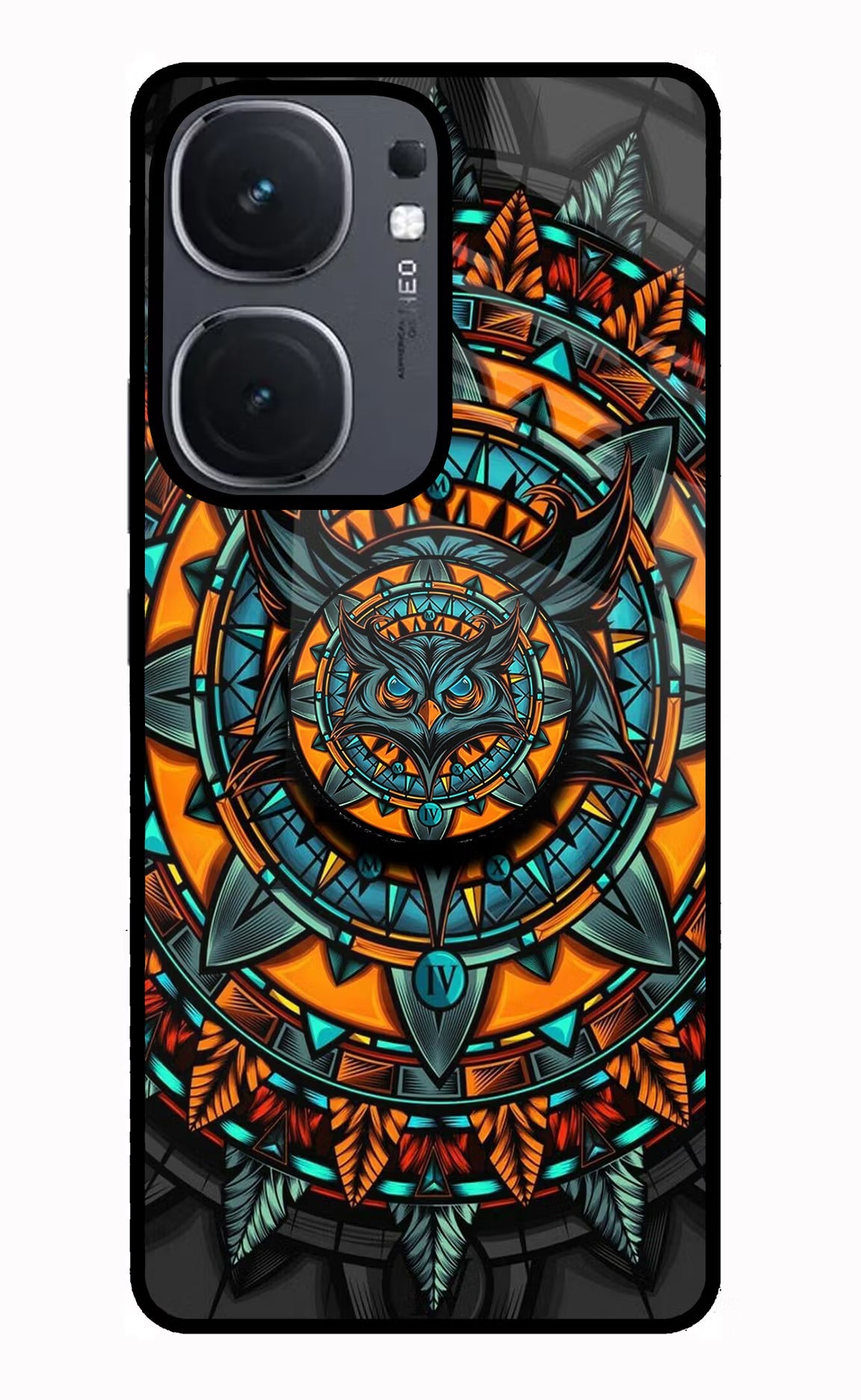 Angry Owl iQOO Neo 9 Back Cover Glass Case - Hello Swanky