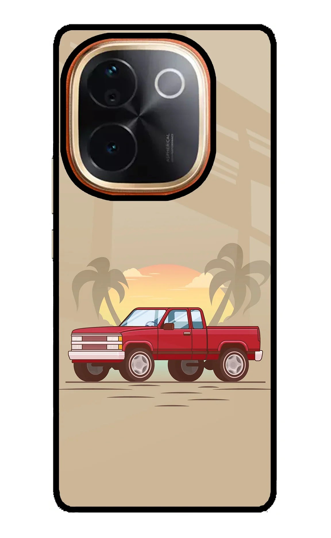Desert Classic Drive Vivo T3 Pro 5G Glass Case