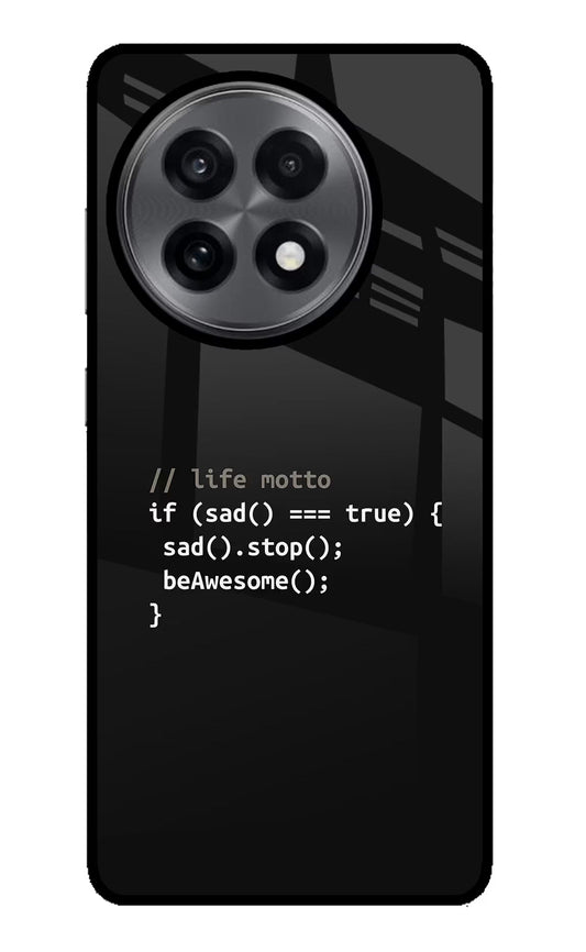 Life Motto Code OnePlus 13R Glass Case