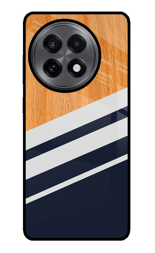 Blue and white wooden OnePlus 13R Back Cover