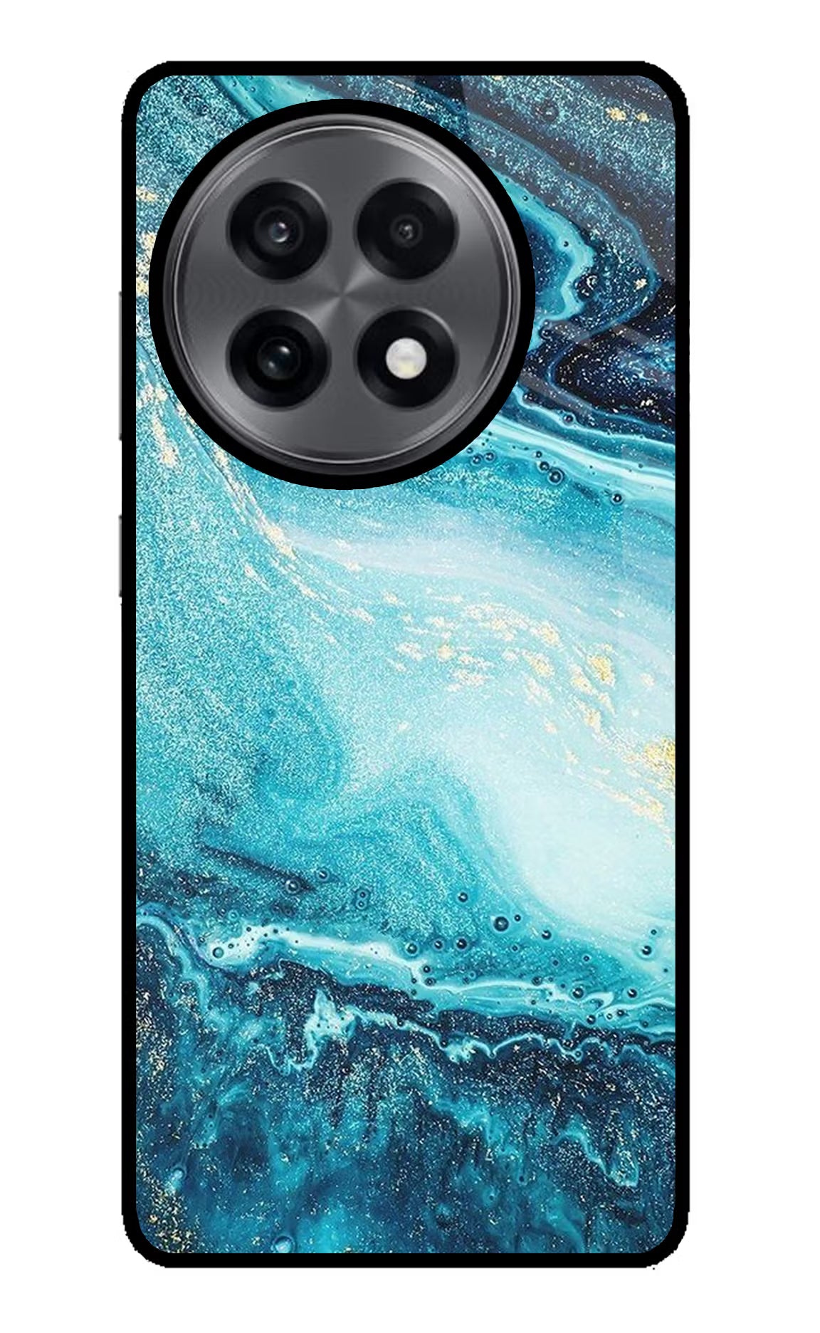 Blue Glitter Marble OnePlus 13R Back Cover