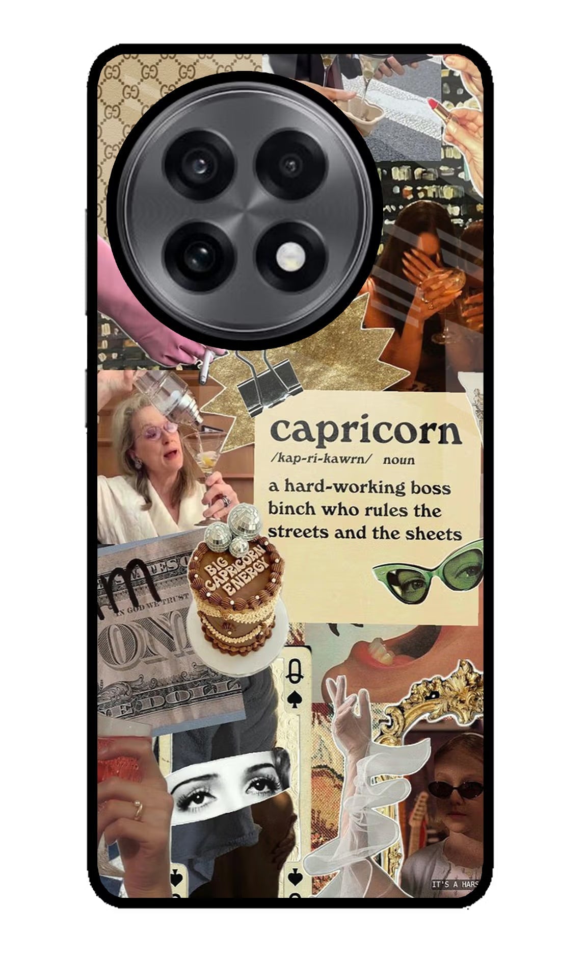 Capricorn Zodiac OnePlus 13R Glass Case