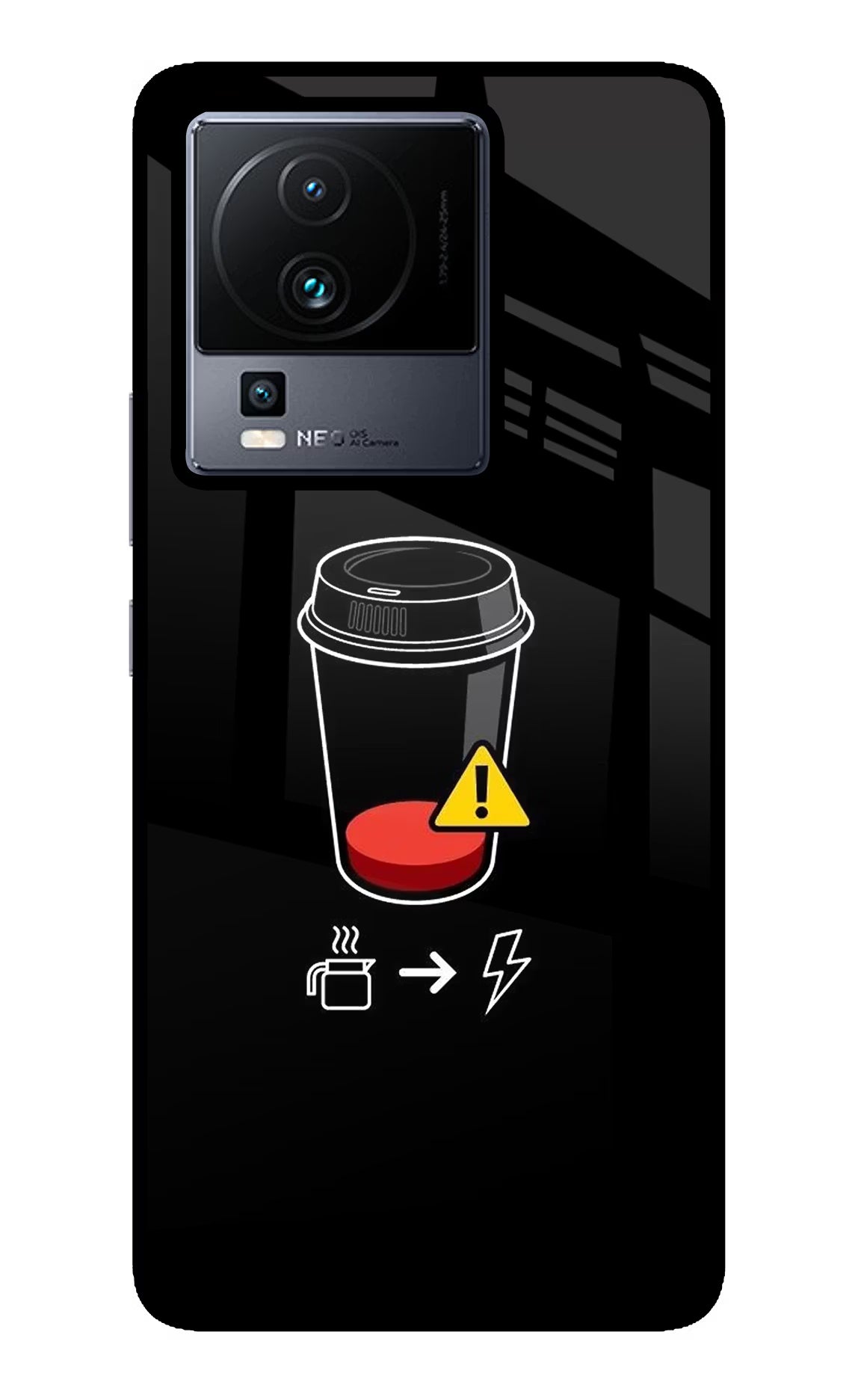 Coffee iQOO Neo 7 Pro Back Cover Glass Case - Hello Swanky