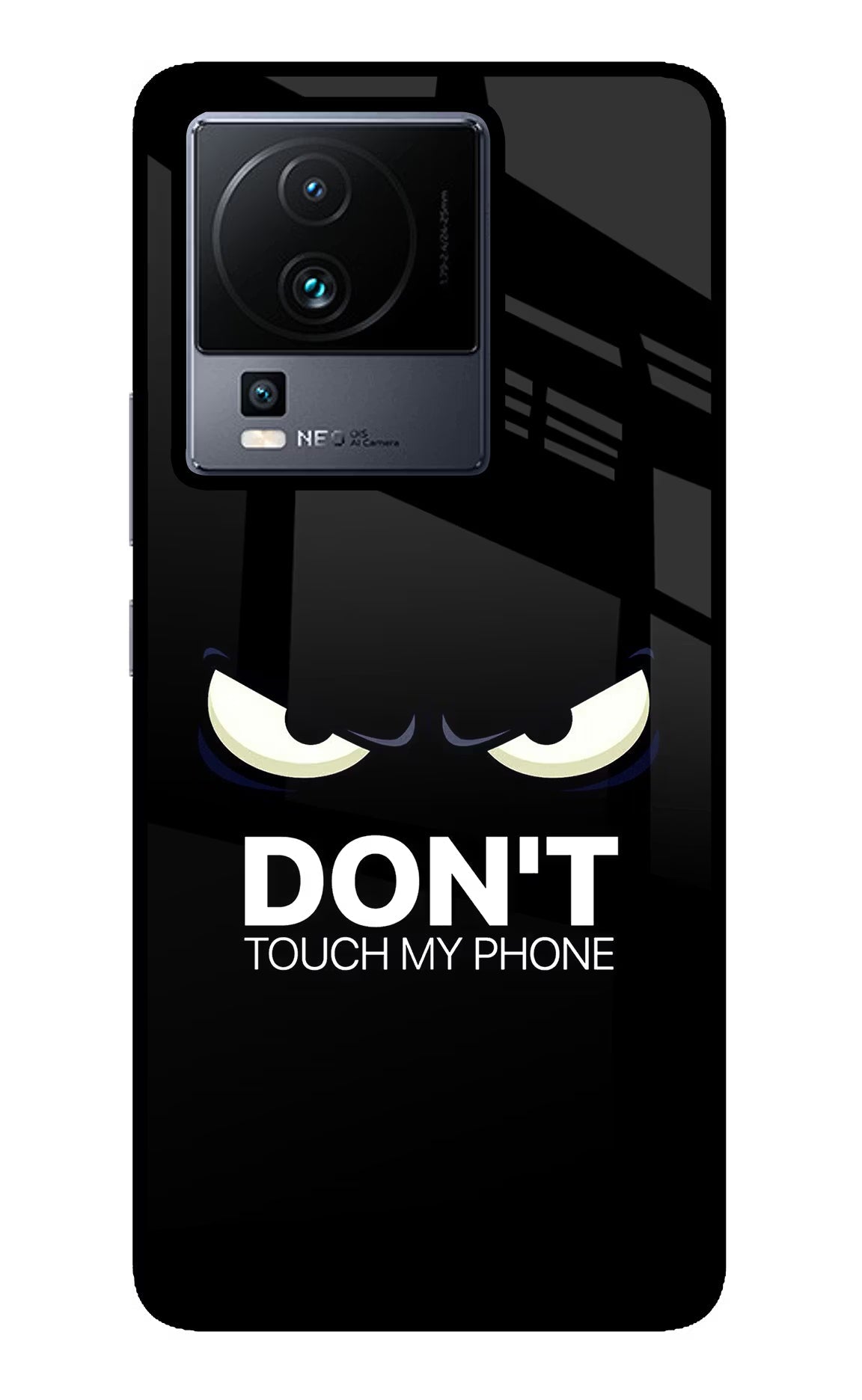 Don't Touch My Phone iQOO Neo 7 Pro Back Cover Glass Case - Hello Swanky