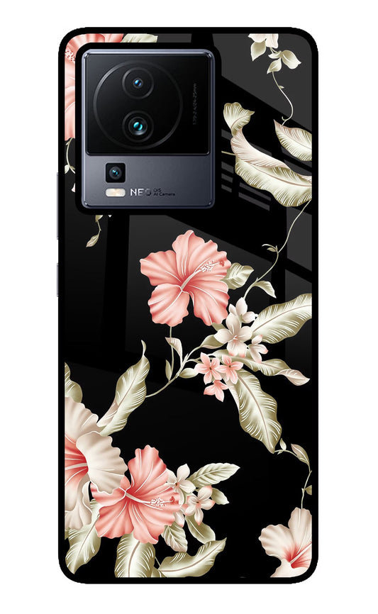 Flowers iQOO Neo 7 Pro Back Cover Glass Case - Hello Swanky