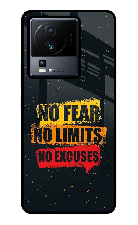 No Fear No Limits No Excuse iQOO Neo 7 Pro Back Cover Glass Case - Hello Swanky