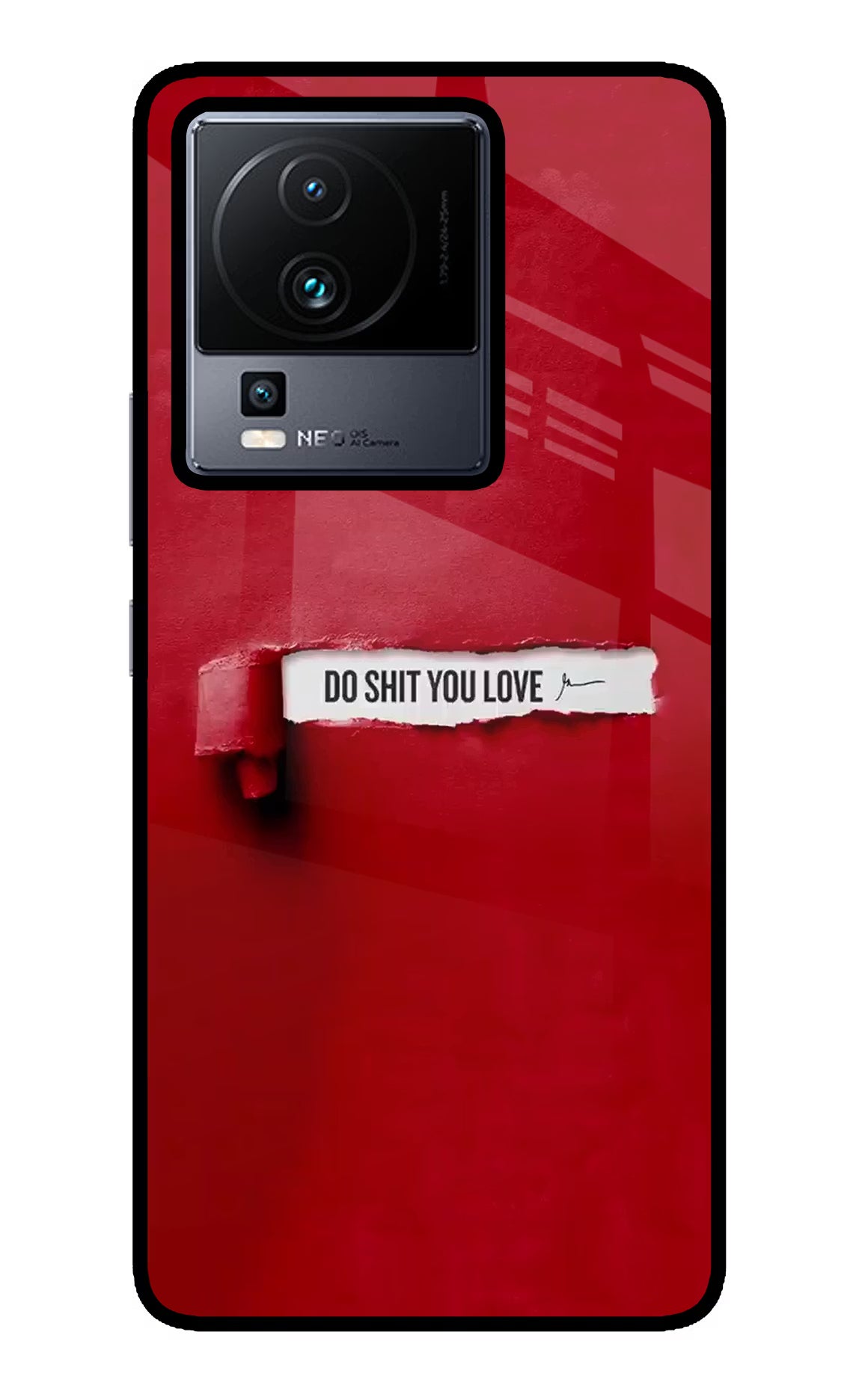Do Shit You Love iQOO Neo 7 Pro Back Cover Glass Case - Hello Swanky