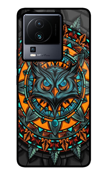 Angry Owl Art iQOO Neo 7 Pro Back Cover Glass Case - Hello Swanky