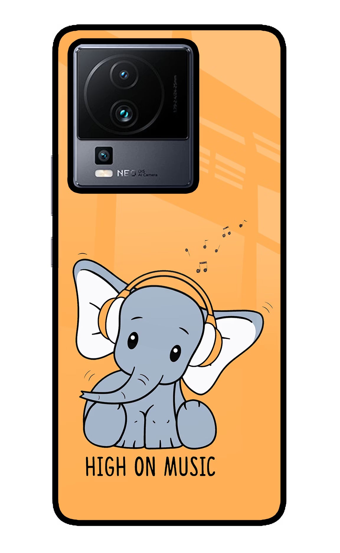 High On Music iQOO Neo 7 Pro Back Cover Glass Case - Hello Swanky