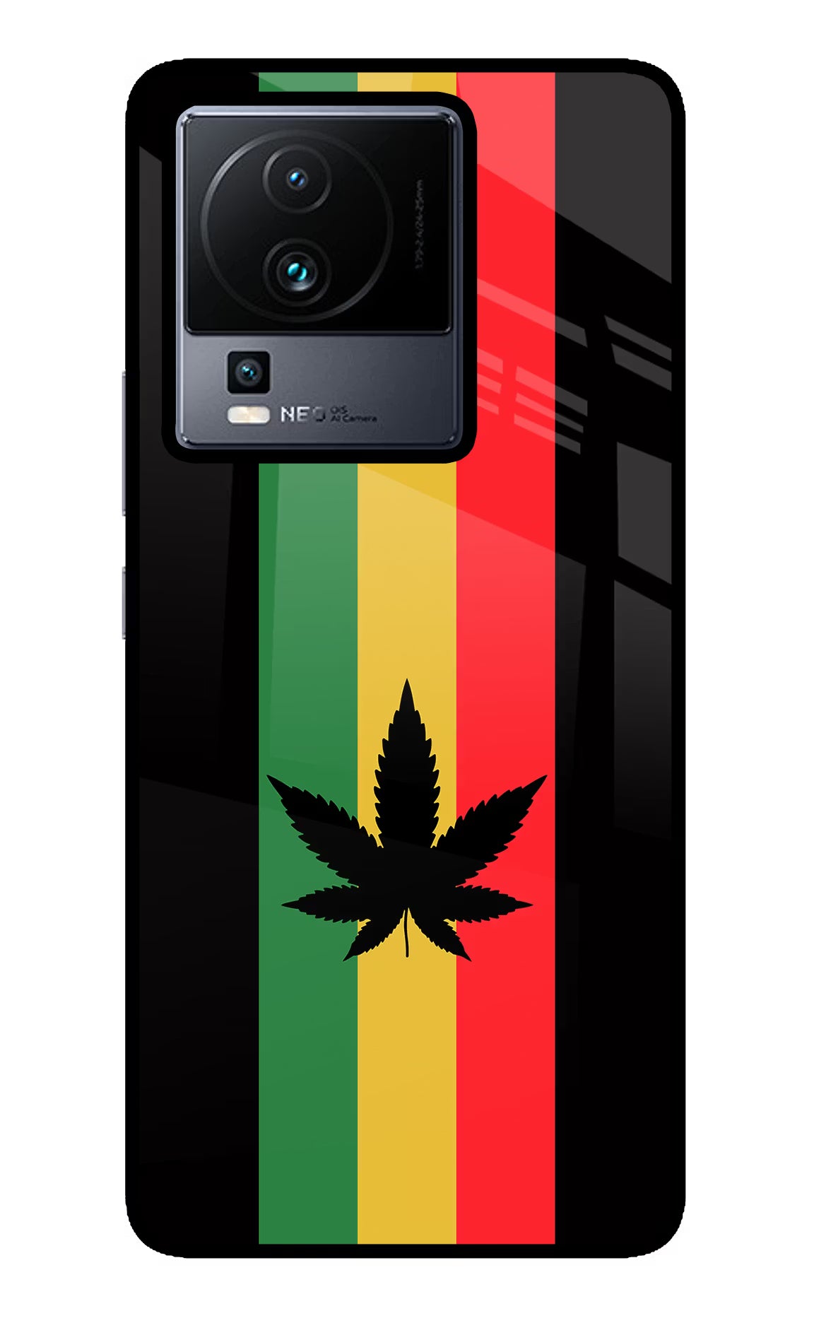 Weed Flag iQOO Neo 7 Pro Back Cover Glass Case - Hello Swanky