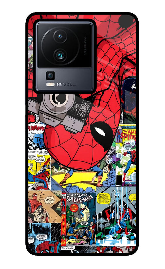 Spider Man iQOO Neo 7 Pro Back Cover Glass Case - Hello Swanky
