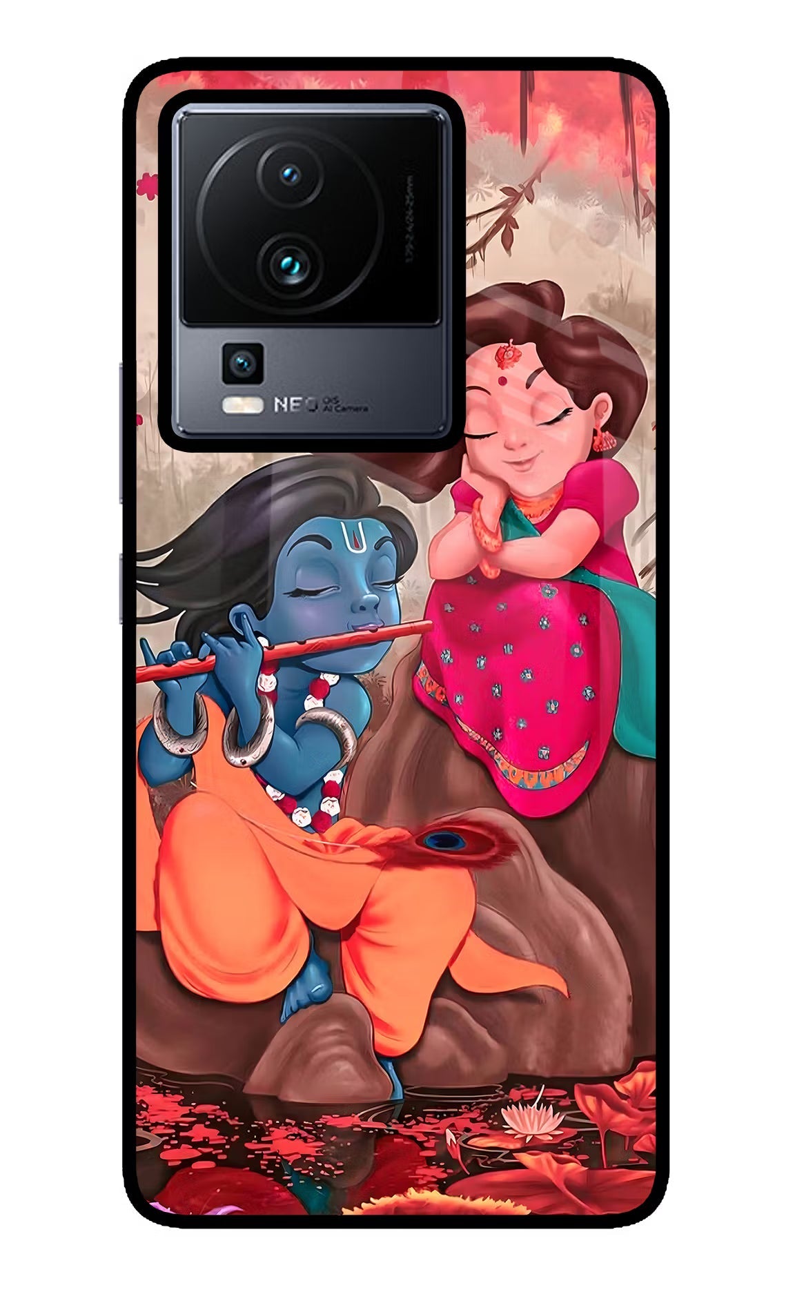 Radhe Krishna iQOO Neo 7 Pro Back Cover Glass Case - Hello Swanky