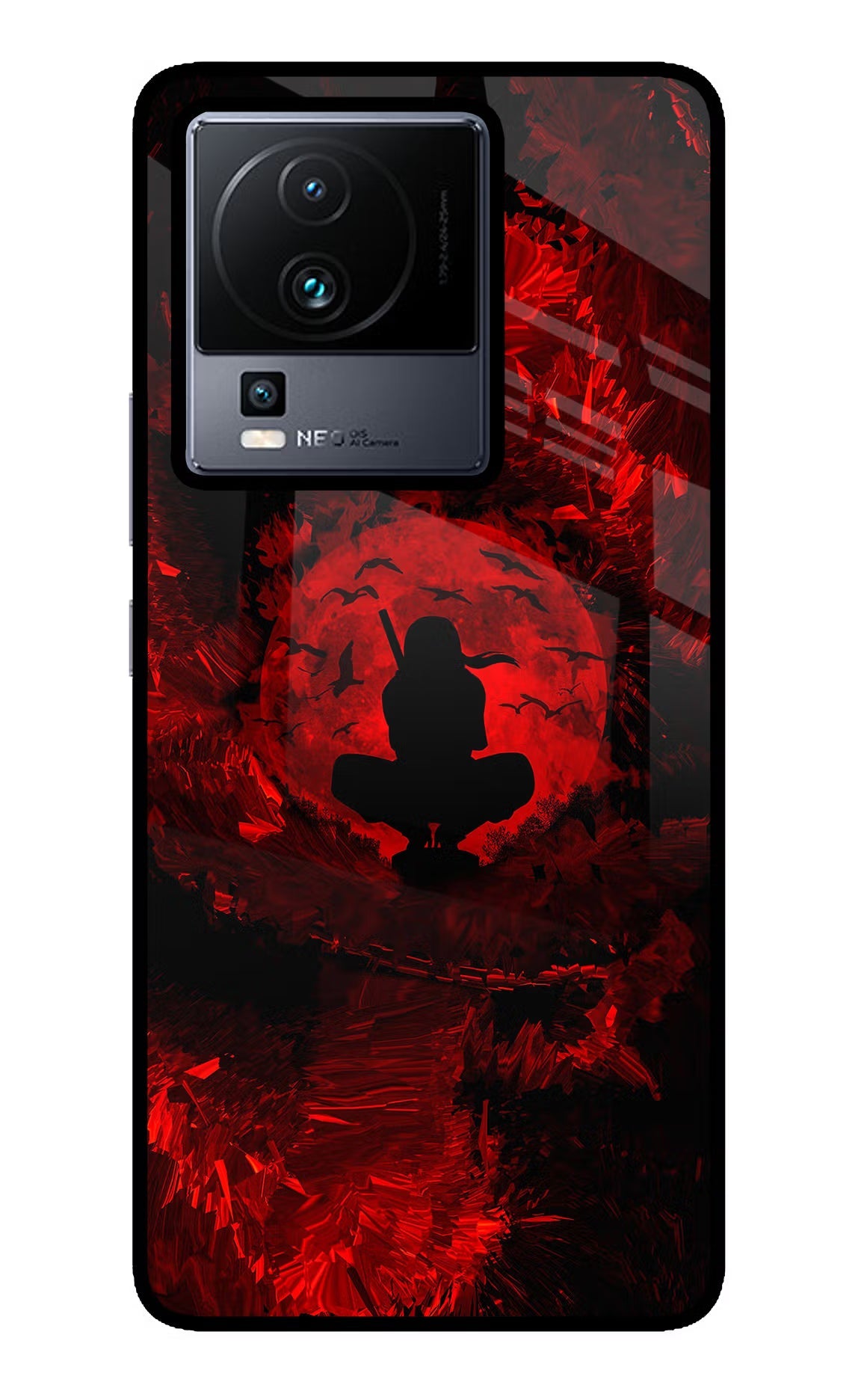 Itachi Uchiha iQOO Neo 7 Pro Back Cover Glass Case - Hello Swanky