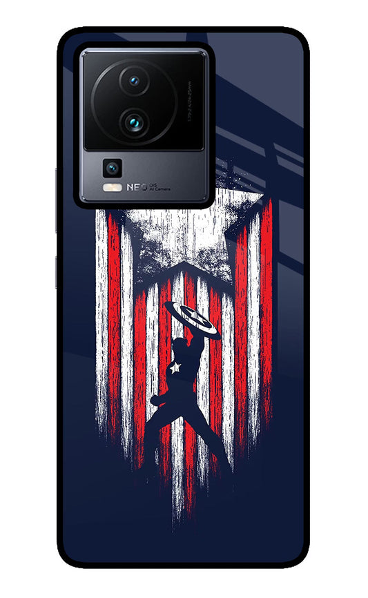 Captain America Marvel Art iQOO Neo 7 Pro Back Cover Glass Case - Hello Swanky