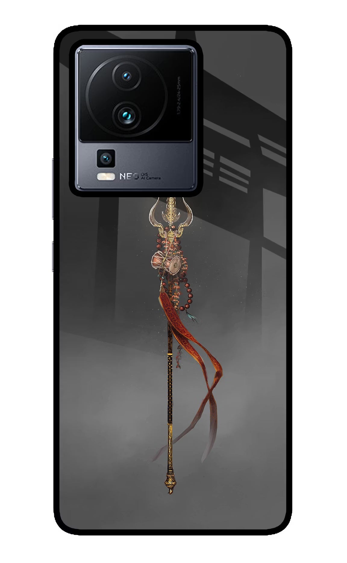 Shiv Trishul iQOO Neo 7 Pro Back Cover Glass Case - Hello Swanky