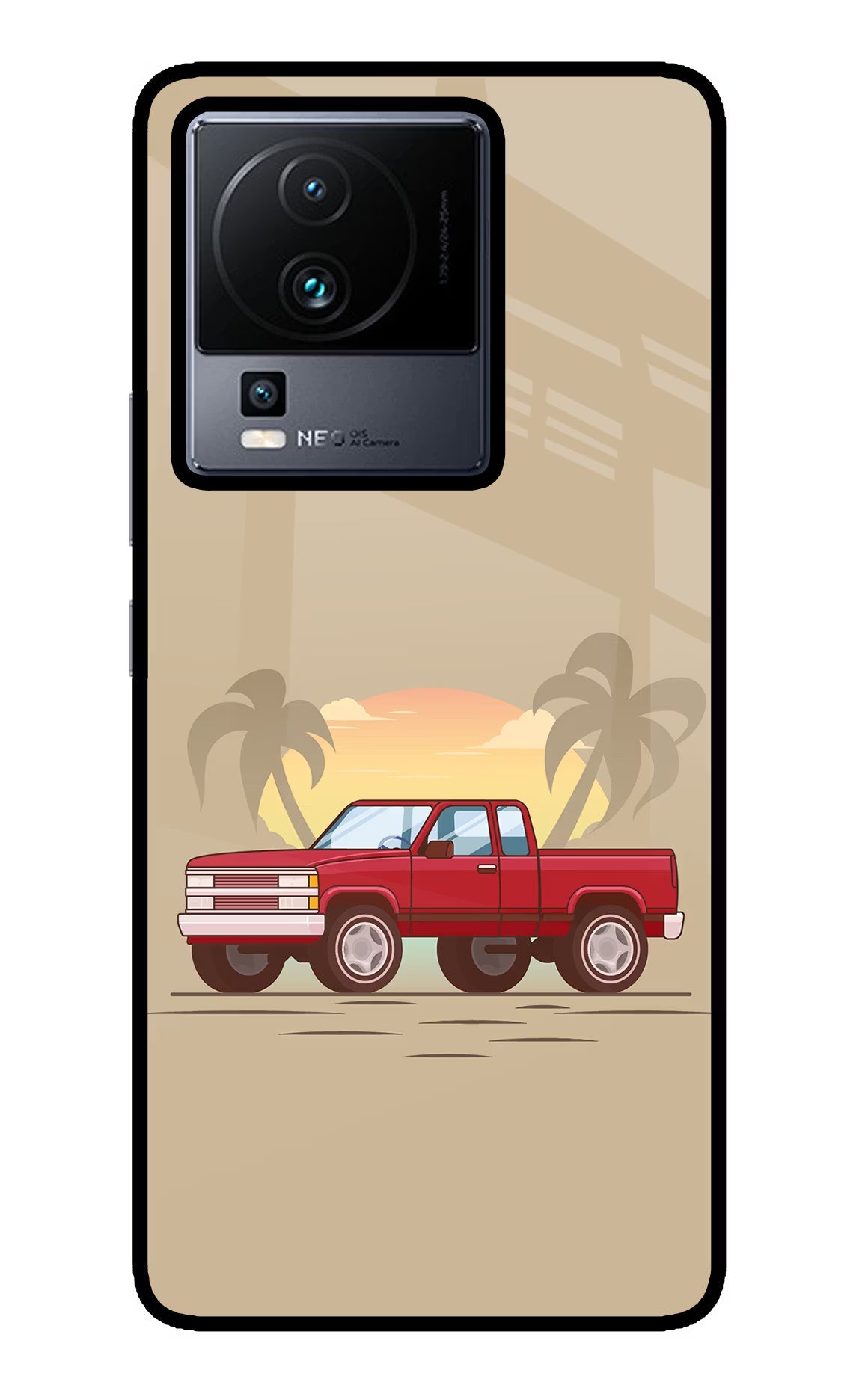 Desert Classic Drive iQOO Neo 7 Pro Back Cover Glass Case - Hello Swanky