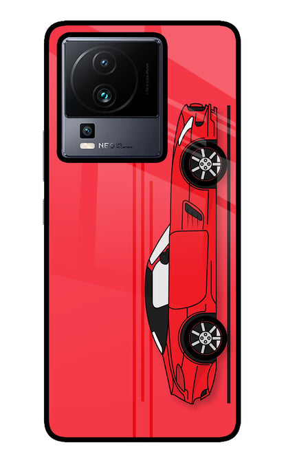 Red Velocity iQOO Neo 7 Pro Back Cover Glass Case - Hello Swanky