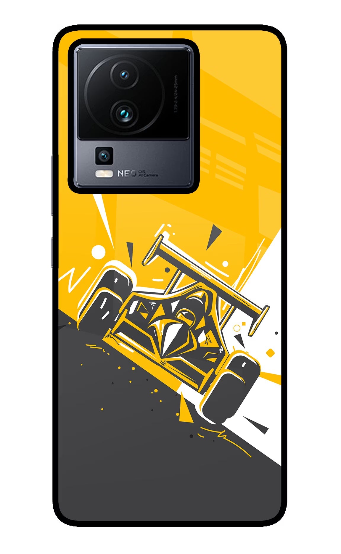 Track King iQOO Neo 7 Pro Back Cover Glass Case - Hello Swanky