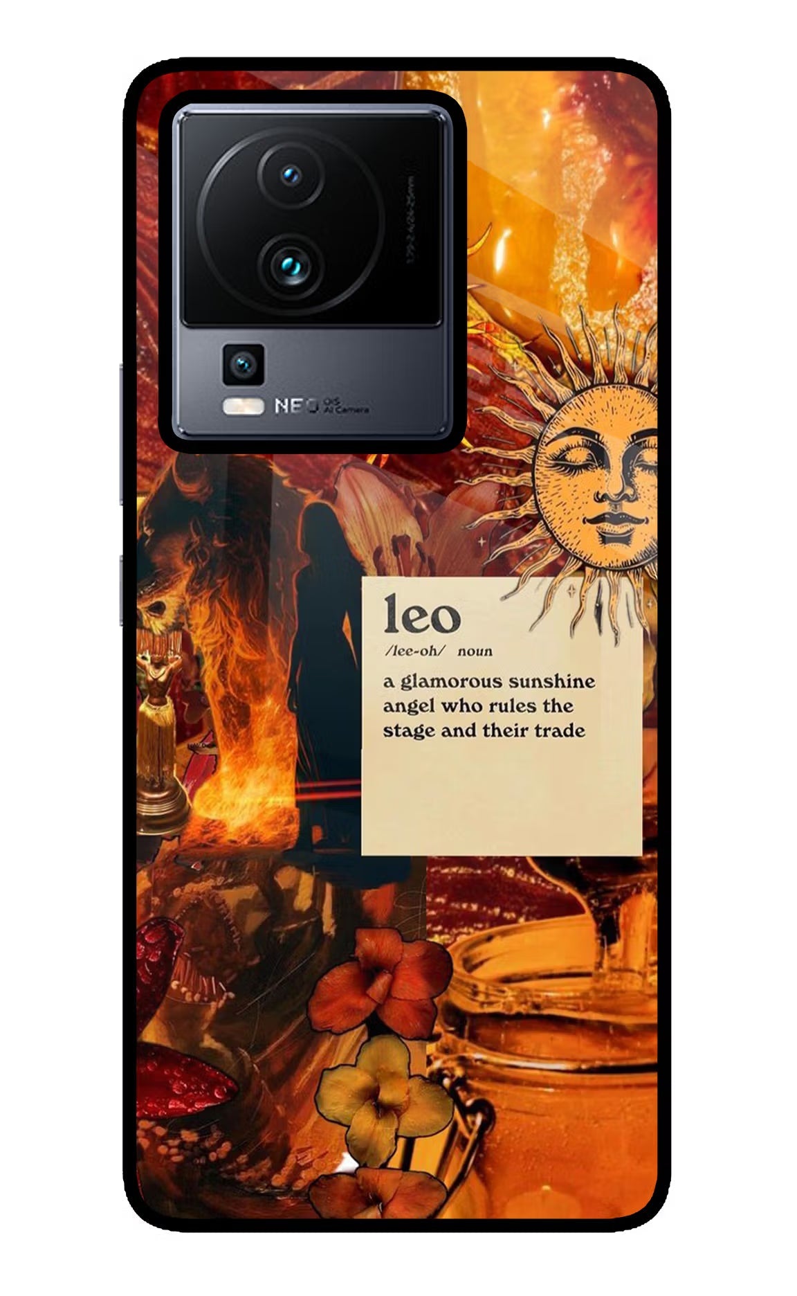 Leo Zodiac iQOO Neo 7 Pro Back Cover Glass Case - Hello Swanky