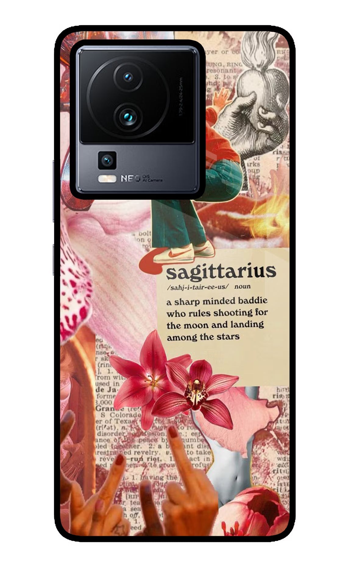 Sagittarius Zodiac iQOO Neo 7 Pro Back Cover Glass Case - Hello Swanky