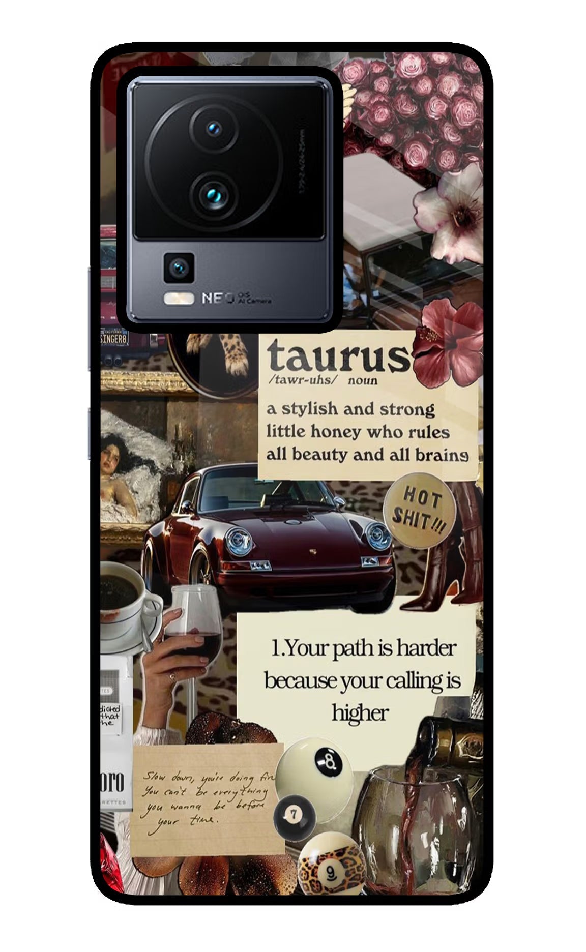 Taurus Zodiac iQOO Neo 7 Pro Back Cover Glass Case - Hello Swanky