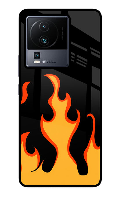 Fired Up - Black iQOO Neo 7 Pro Back Cover Glass Case - Hello Swanky