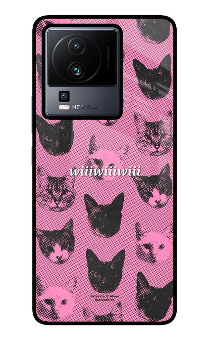 Pink Cats iQOO Neo 7 Pro Back Cover Glass Case - Hello Swanky