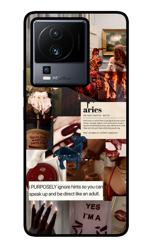 Zodiac Aries iQOO Neo 7 Pro Back Cover Glass Case - Hello Swanky