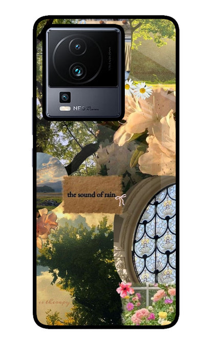Rain iQOO Neo 7 Pro Back Cover Glass Case - Hello Swanky