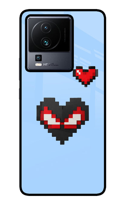 Peter Heart iQOO Neo 7 Pro Back Cover Glass Case - Hello Swanky