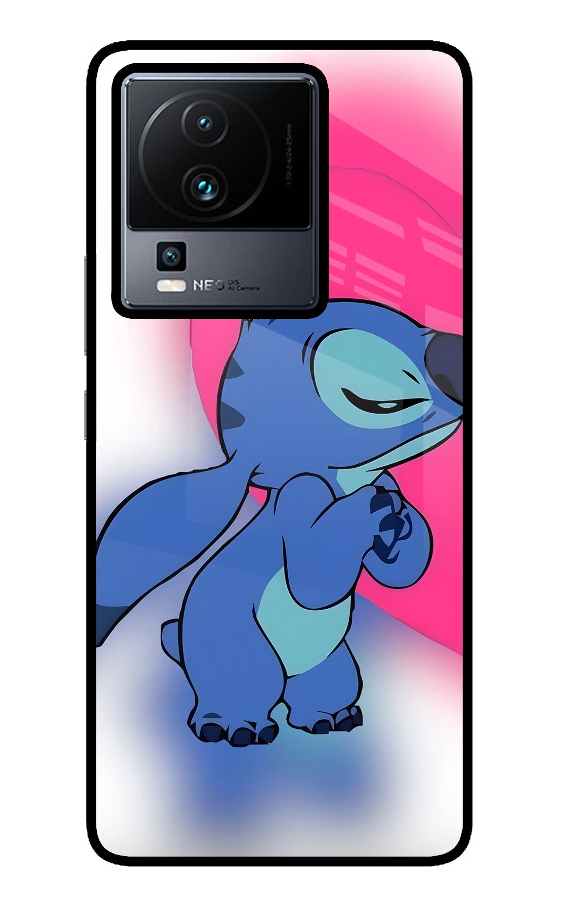 Stitch Hug iQOO Neo 7 Pro Back Cover Glass Case - Hello Swanky