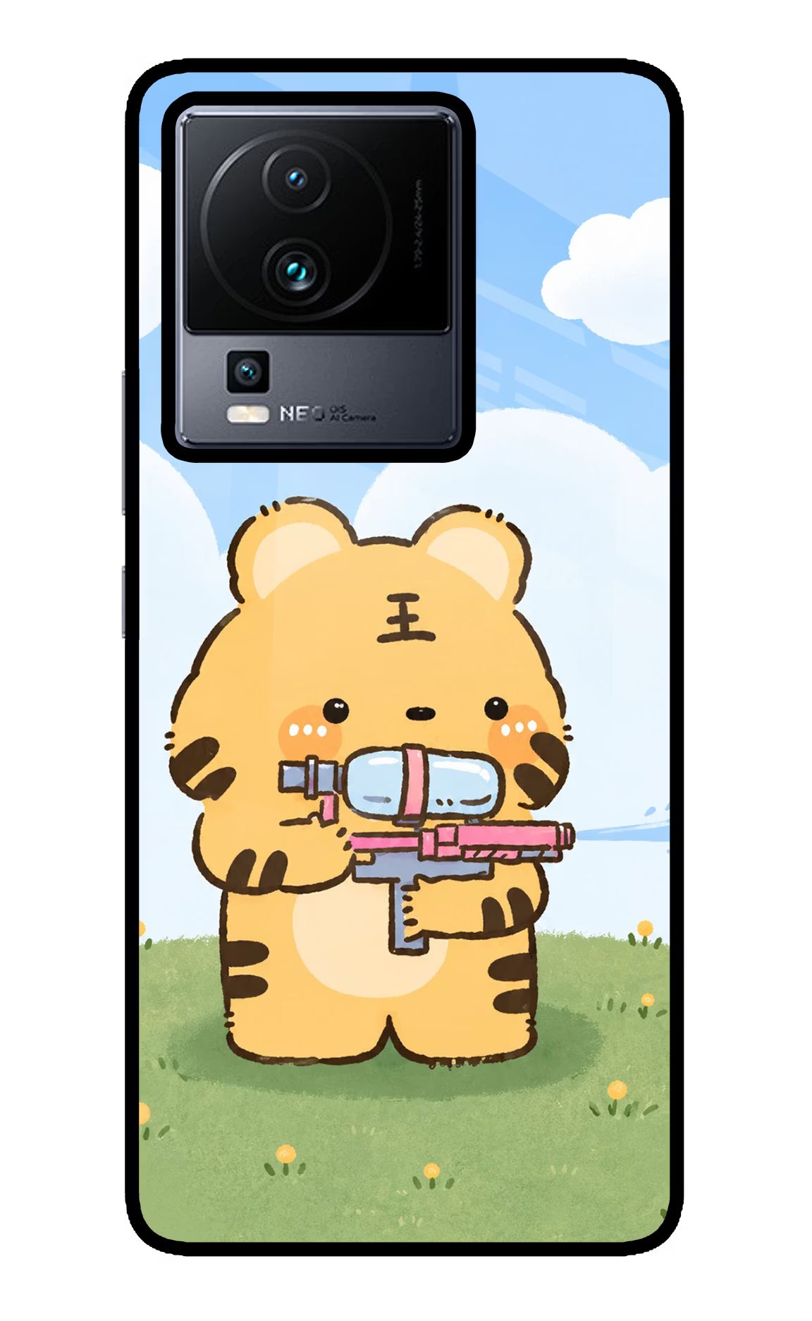Tiger Treat iQOO Neo 7 Pro Back Cover Glass Case - Hello Swanky