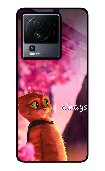 Always Cat iQOO Neo 7 Pro Back Cover Glass Case - Hello Swanky