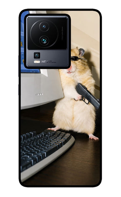 Hacker Hamster iQOO Neo 7 Pro Back Cover Glass Case - Hello Swanky