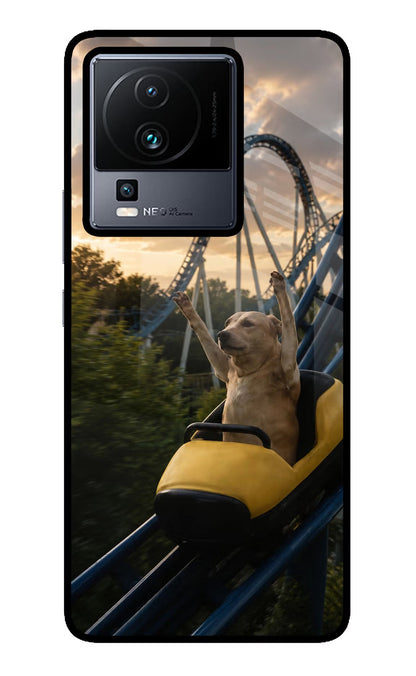 Rollercoaster Dog iQOO Neo 7 Pro Back Cover Glass Case - Hello Swanky
