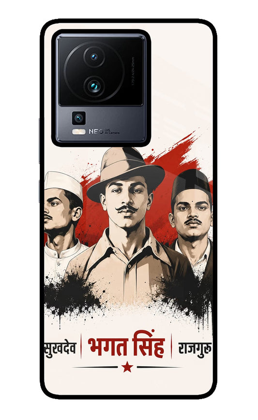 Bhagat Singh Trio iQOO Neo 7 Pro Back Cover Glass Case - Hello Swanky