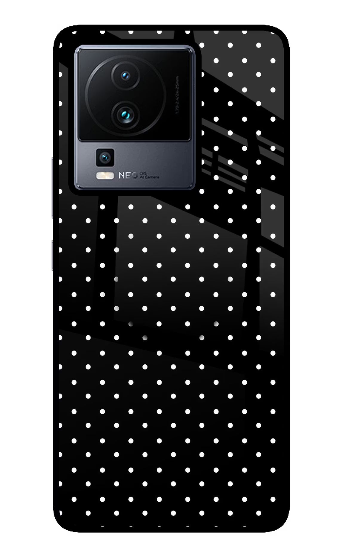 White Dots iQOO Neo 7 Pro Back Cover Glass Case - Hello Swanky