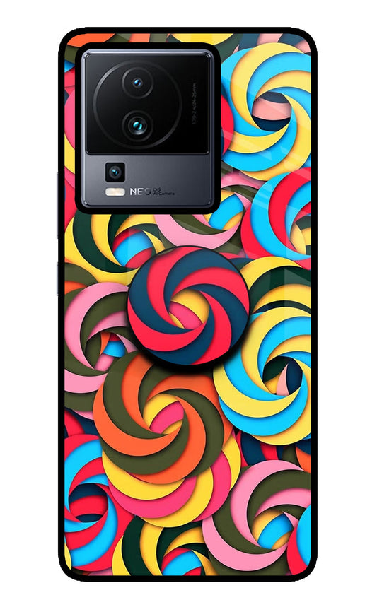 Spiral Pattern iQOO Neo 7 Pro Back Cover Glass Case - Hello Swanky