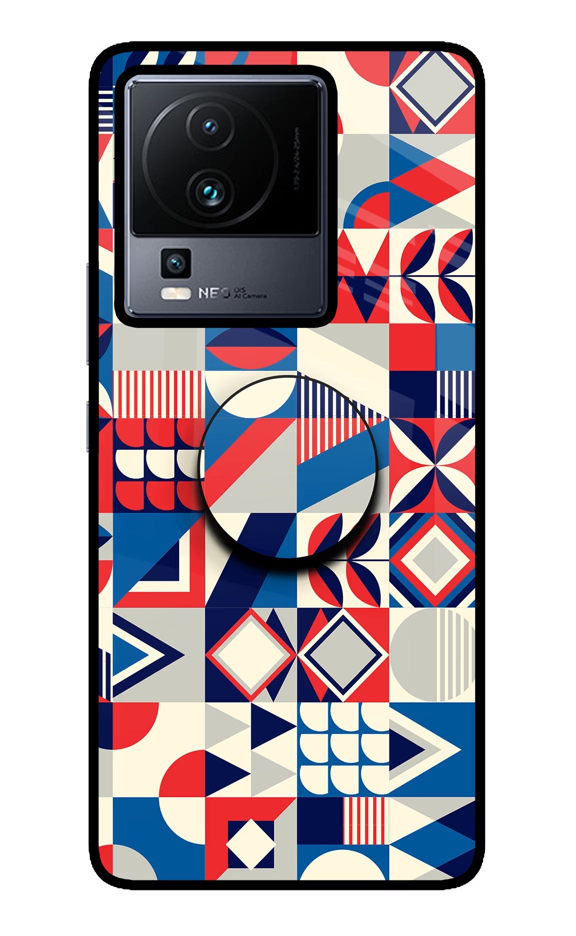 Colorful Pattern iQOO Neo 7 Pro Back Cover Glass Case - Hello Swanky