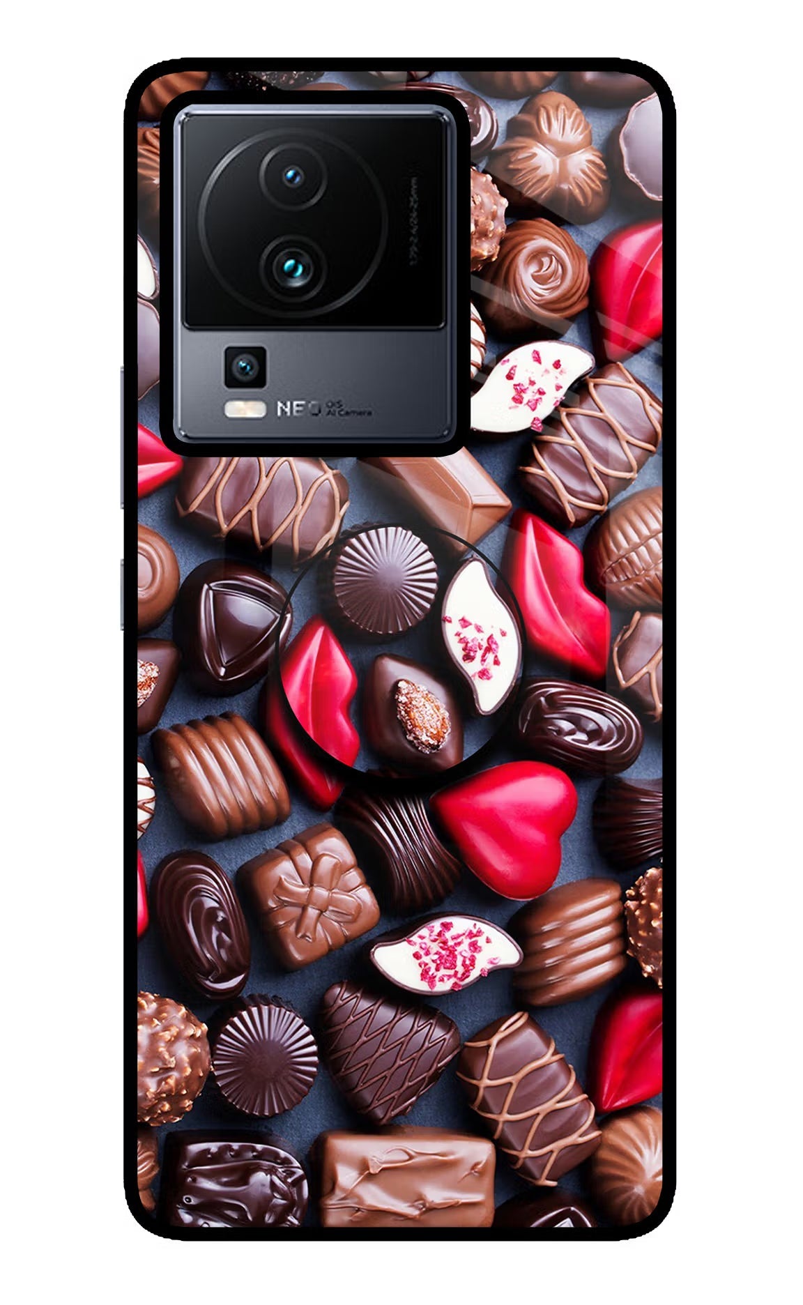 Chocolates iQOO Neo 7 Pro Back Cover Glass Case - Hello Swanky