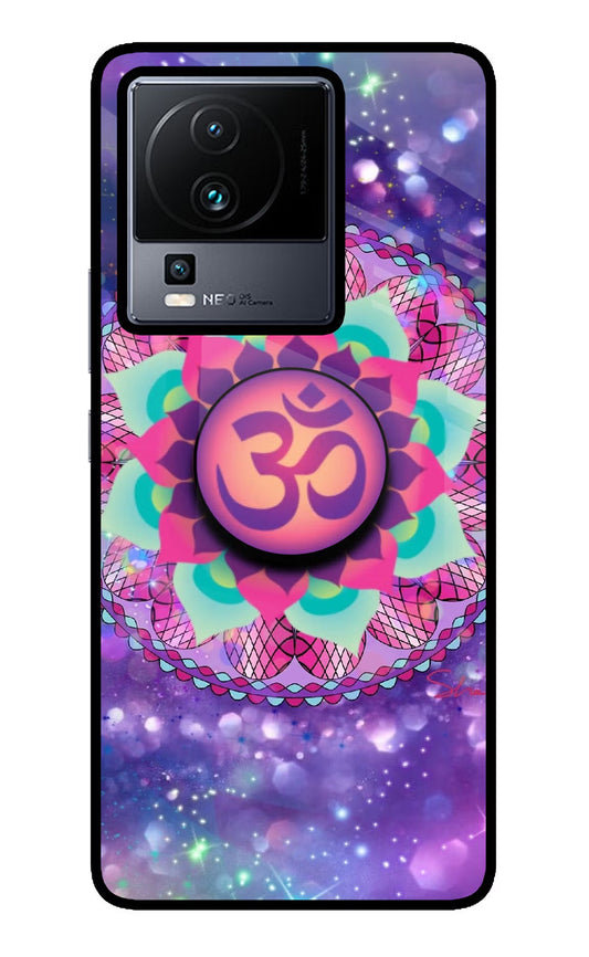 Om Purple iQOO Neo 7 Pro Back Cover Glass Case - Hello Swanky