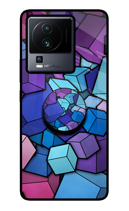 Cubic Abstract iQOO Neo 7 Pro Back Cover Glass Case - Hello Swanky