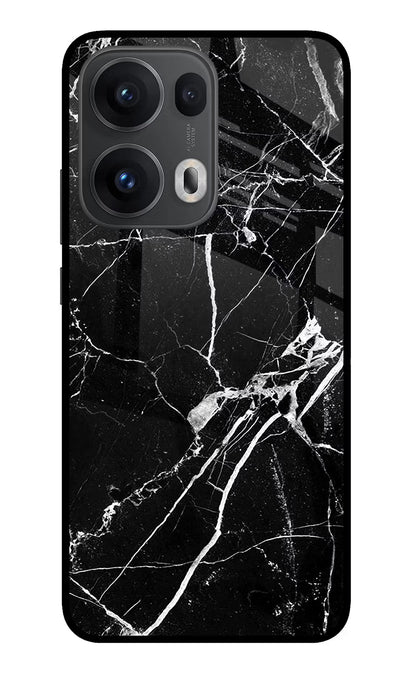 Black Marble Pattern Oppo Reno13 Pro 5G Back Cover